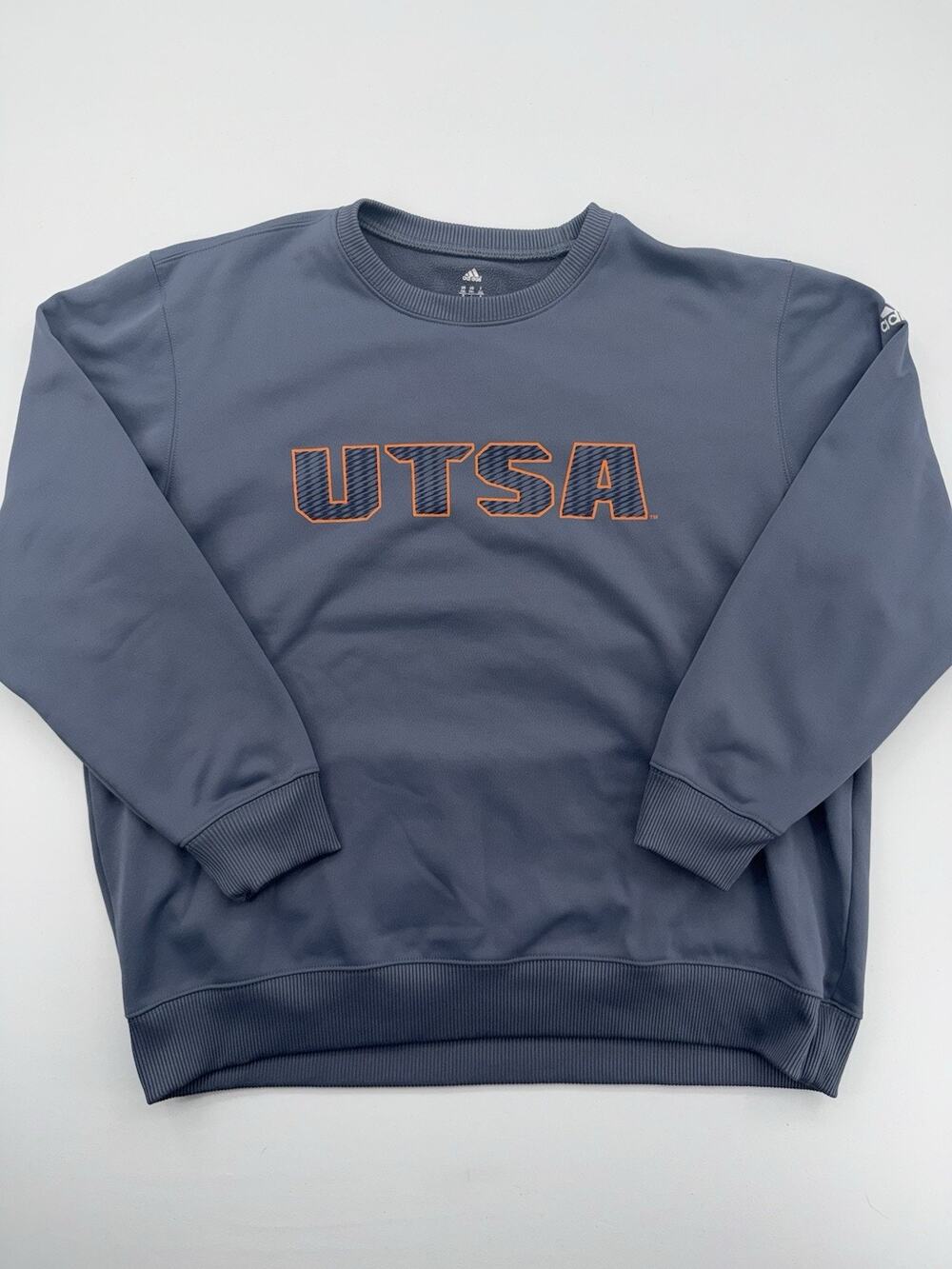 Adidas Sweatshirt Mens M Heather Blue UTSA Logo Crew Neck Pullover 2XL